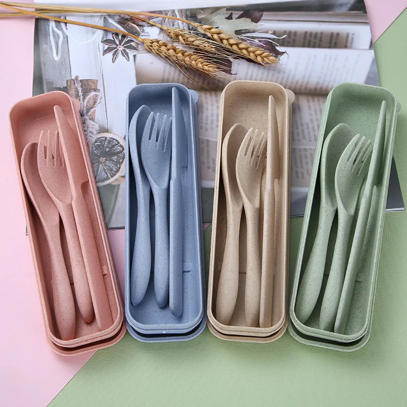 Wheat Straw Cutlery with Case