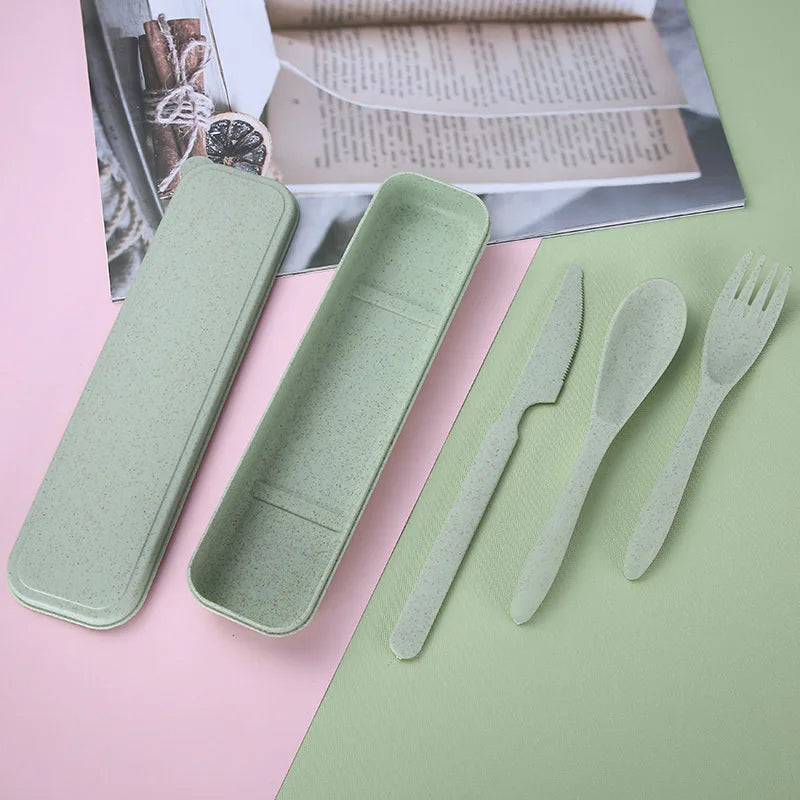 Wheat Straw Cutlery with Case