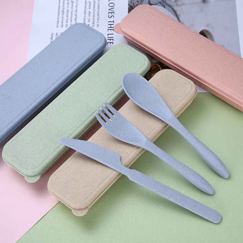 Wheat Straw Cutlery with Case