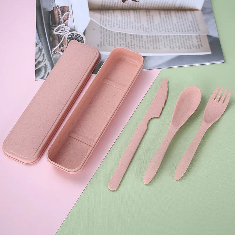 Wheat Straw Cutlery with Case