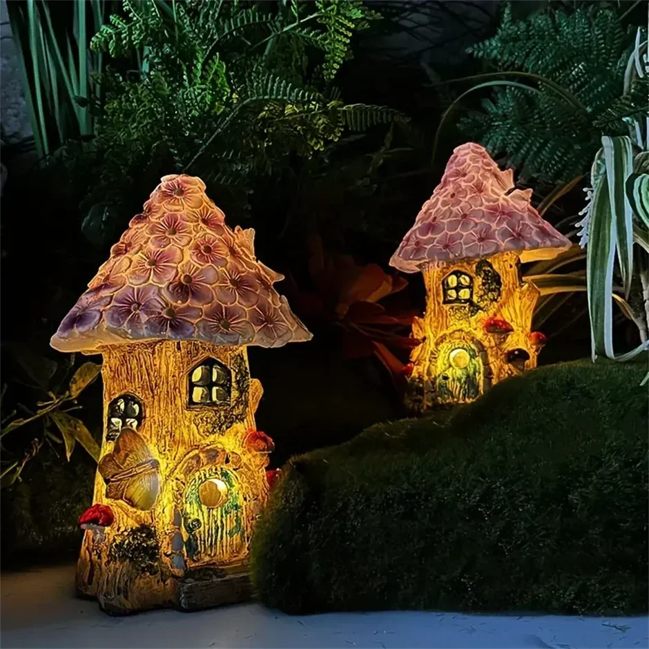 Light Up Mushroom Garden Statue