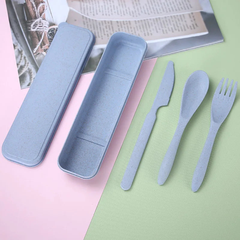 Wheat Straw Cutlery with Case