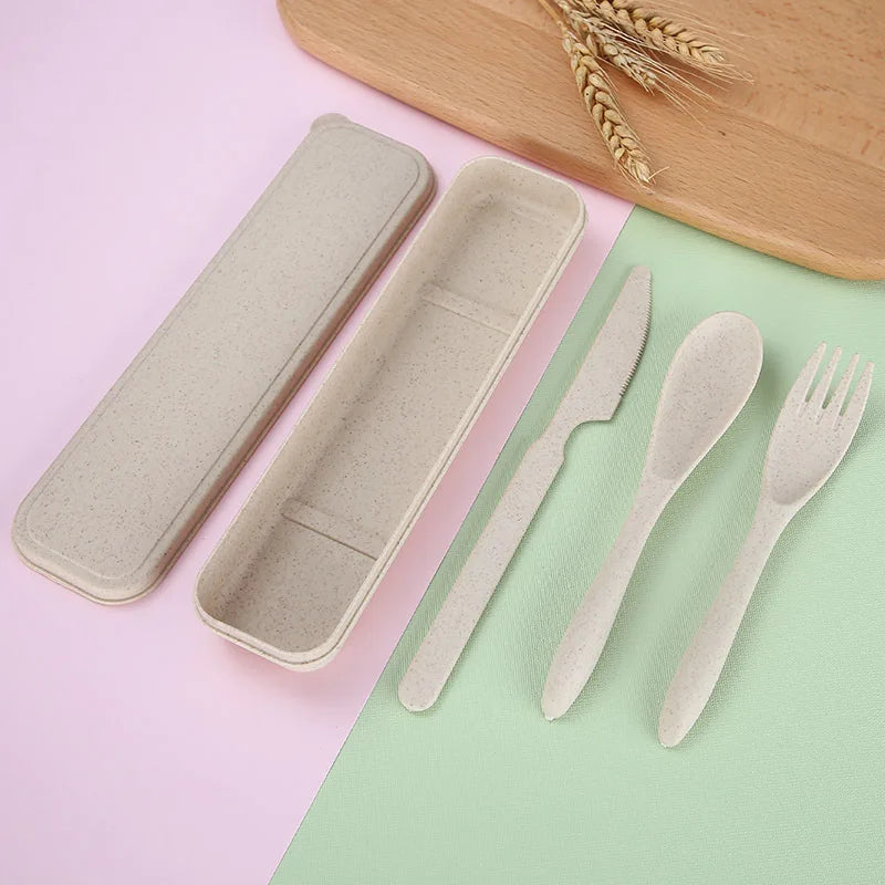 Wheat Straw Cutlery with Case