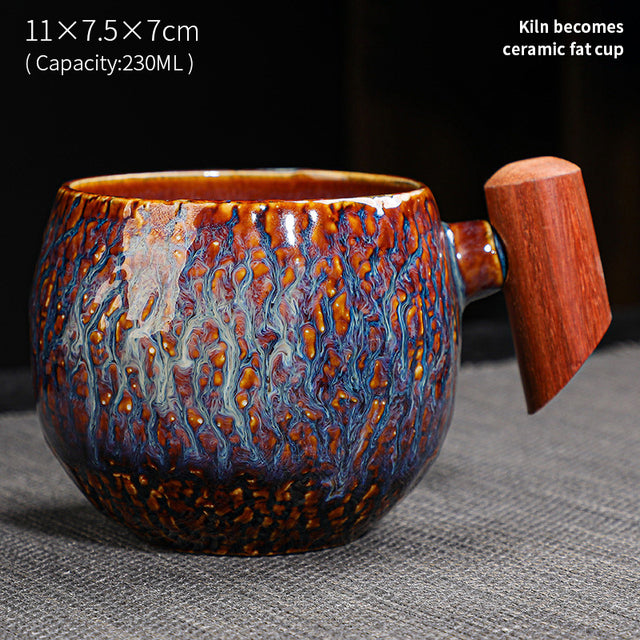 Ceramic Mugs With Wooden Handles