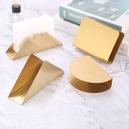 Gold-Plated Stainless Steel Napkin Holder