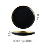 Load image into Gallery viewer, Black Porcelain Plate Sets
