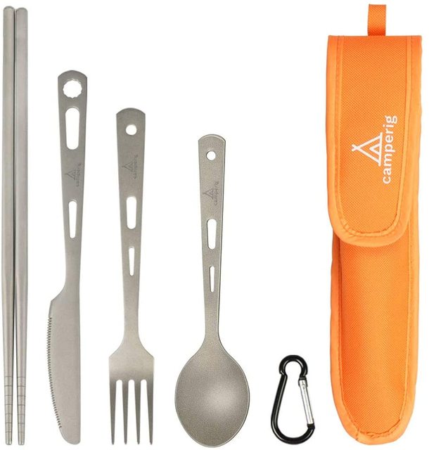 Lightweight Titanium Cutlery Set