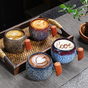 Ceramic Mugs With Wooden Handles