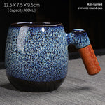 Load image into Gallery viewer, Ceramic Mugs With Wooden Handles
